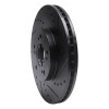 R1 99-04 Acura RL Front Right Drilled & Slotted Black Brake Rotor