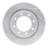 R1 99-05 Ford F-250 2WD (Super Duty) Rear Right Drilled & Slotted Silver Brake Rotor