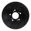R1 99-04 Acura RL Front Left Drilled & Slotted Black Brake Rotor