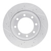 R1 99-99 Ford F-350 Super Duty 4WD Front Right Drilled & Slotted Silver Brake Rotor