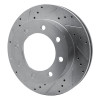R1 99-99 Ford F-350 Super Duty 4WD Front Left Drilled & Slotted Silver Brake Rotor