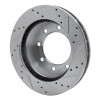 R1 99-99 Ford F-350 Super Duty 4WD Front Left Drilled & Slotted Silver Brake Rotor