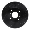 R1 98-99 Acura CL Front Right Drilled & Slotted Black Brake Rotor