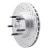 R1 95-97 Ford Ranger (USA/Canada) Front Right Drilled & Slotted Silver Brake Rotor EDZ-54156R