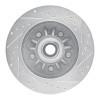 R1 97-00 Ford Expedition Front Left Drilled & Slotted Silver Brake Rotor