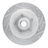 R1 97-00 Ford F-150 RWD Front Right Drilled & Slotted Silver Brake Rotor