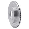 R1 97-04 Ford F-150 4WD Front Right Drilled & Slotted Silver Brake Rotor EDZ-54147R