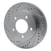 R1 97-04 Ford F-150 4WD Front Left Drilled & Slotted Silver Brake Rotor