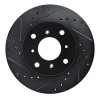 R1 86-87 Acura Legend Front Left Drilled & Slotted Black Brake Rotor
