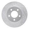 R1 95-02 Ford Explorer Front Left Drilled & Slotted Silver Brake Rotor