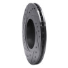 R1 98-04 Ford Contour Front Right Drilled & Slotted Black Brake Rotor