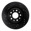 R1 05-09 Ford Freestyle Front Left Drilled & Slotted Black Brake Rotor