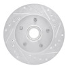 R1 95-97 Ford Ranger (USA/Canada) Front Right Drilled & Slotted Silver Brake Rotor EDZ-54139R