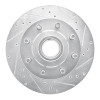 R1 95-07 Ford E-250 Econoline Front Right Drilled & Slotted Silver Brake Rotor