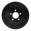R1 91-94 Ford Crown Victoria Front Left Drilled & Slotted Black Brake Rotor