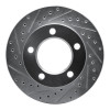R1 94-96 Ford Bronco Front Left Drilled & Slotted Silver Brake Rotor