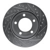 R1 94-96 Ford Bronco Front Left Drilled & Slotted Silver Brake Rotor