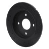 R1 01-19 Ford Fiesta (USA/Canada) Rear Left Drilled & Slotted Black Brake Rotor