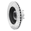 R1 94-03 Ford E-150 Econoline Club Wagon Front Right Drilled & Slotted Silver Brake Rotor