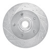 R1 94-03 Ford E-150 Econoline Front Left Drilled & Slotted Silver Brake Rotor