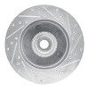 R1 94-03 Ford E-150 Econoline Front Left Drilled & Slotted Silver Brake Rotor