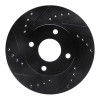 R1 00-15 Ford Focus Front Left Drilled & Slotted Black Brake Rotor