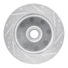 R1 86-94 Ford E-250 Econoline Front Left Drilled & Slotted Silver Brake Rotor