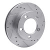 R1 76-93 Ford F-150 4WD Front Right Drilled & Slotted Silver Brake Rotor EDZ-54109R