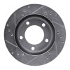 R1 76-93 Ford F-150 4WD Front Right Drilled & Slotted Silver Brake Rotor EDZ-54109R