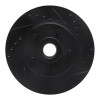 R1 87-92 Lincoln Continental Front Right Drilled & Slotted Black Brake Rotor