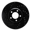 R1 00-06 Ford Thunderbird Front Left Drilled & Slotted Black Brake Rotor