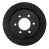 R1 18-21 Ford F-150 RWD Rear Right Drilled & Slotted Black Brake Rotor