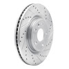 R1 11-19 Ford Flex Front Right Drilled & Slotted Silver Brake Rotor