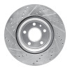 R1 11-19 Ford Flex Front Right Drilled & Slotted Silver Brake Rotor