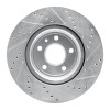 R1 11-19 Ford Explorer Front Left Drilled & Slotted Silver Brake Rotor
