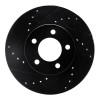 R1 91-00 Ford Thunderbird Front Left Drilled & Slotted Black Brake Rotor