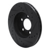 R1 91-00 Ford Thunderbird Front Left Drilled & Slotted Black Brake Rotor