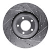 R1 07-15 Ford Edge Front Left Drilled & Slotted Silver Brake Rotor