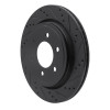 R1 15-17 Ford F-150 RWD Rear Right Drilled & Slotted Black Brake Rotor