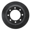 R1 11-22 Ford F-350 Super Duty 4WD Rear Right Drilled & Slotted Black Brake Rotor