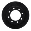 R1 12-25 Ford F-250 4WD (Super Duty) Front Right Drilled & Slotted Black Brake Rotor
