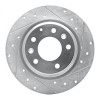 R1 98-15 Ford Fusion Rear Right Drilled & Slotted Silver Brake Rotor
