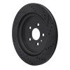 R1 13-19 Ford Police Interceptor Sedan Rear Left Drilled & Slotted Black Brake Rotor