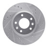 R1 06-13 Ford Fusion Front Right Drilled & Slotted Silver Brake Rotor