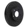 R1 10-13 Ford Transit Connect Front Right Drilled & Slotted Black Brake Rotor