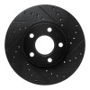 R1 10-13 Ford Transit Connect Front Right Drilled & Slotted Black Brake Rotor