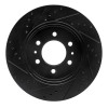 R1 09-09 Ford F-150 RWD Front Right Drilled & Slotted Black Brake Rotor ECB-54215R