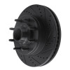 R1 08-25 Ford E-250 Front Right Drilled & Slotted Black Brake Rotor