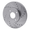 R1 05-12 Ford Focus Front Right Drilled & Slotted Silver Brake Rotor