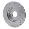 R1 05-12 Ford Focus Front Right Drilled & Slotted Silver Brake Rotor